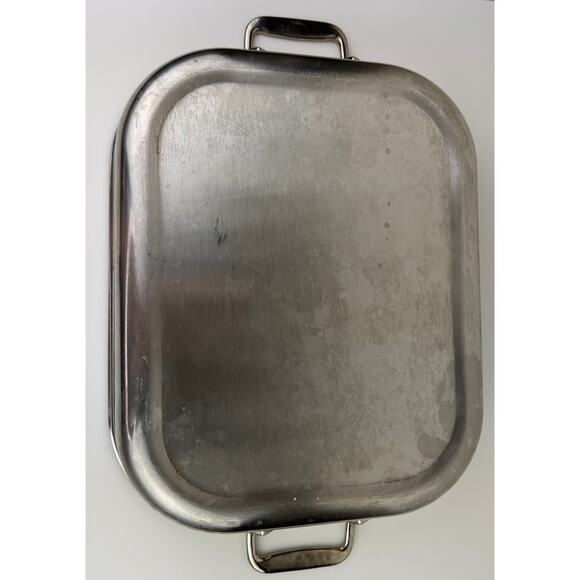 ALL-CLAD Stainless Steel Lasagna Roasting Pan 14x11" Oven to Table Cookware - Picture 4 of 7